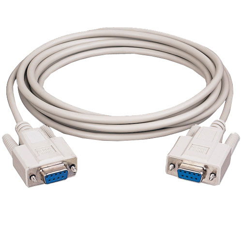 Serial Cable, RS-232 Null Modem, DB9 F / F, 3.05 m / 10 ft